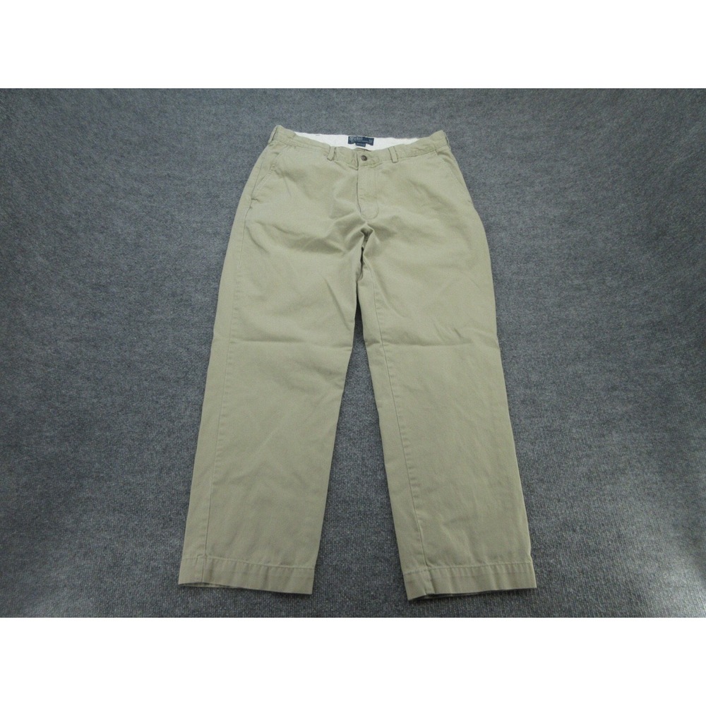 Polo Ralph Lauren Mens Chino Straight Fit Khaki Tan Cotton Pants 36/30